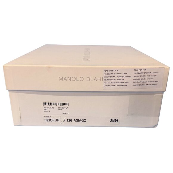 Brand New Manolo Blahnik Insofur 40 Suede and Fur Ankle Boots - Picture 12 of 12